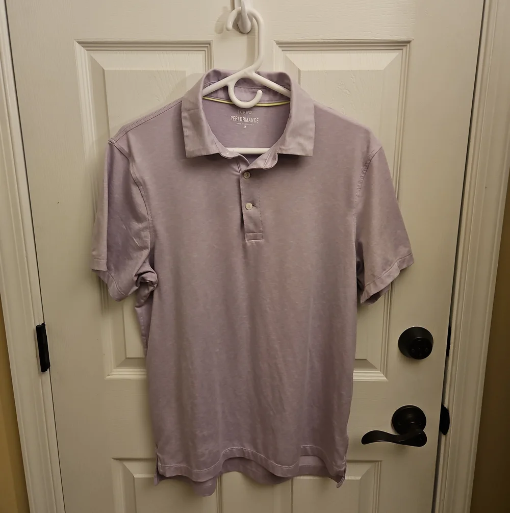 J. Crew Men’s Light Lavender Performance Polo Shirt